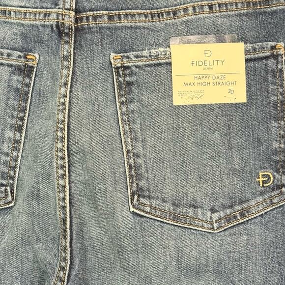 FIDELITY DENIM Happy Daze Max High Straight Jeans 30 NWT* - Picture 3 of 5